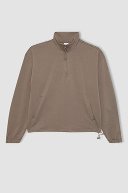 DeFactoFit Спортивная толстовка стандартного кроя с воротником-стойкой  фото 8