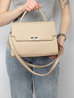 Сумка женская искусственная кожа Ch&K-8899, 1отд, плечевой ремень, бежевый SALE 260000 - Adelia фото 10