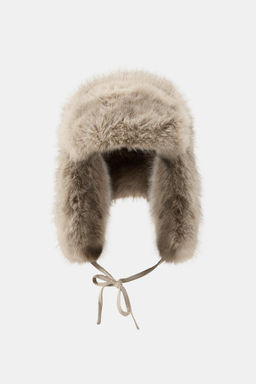 FAUX FUR AVIATOR HAT