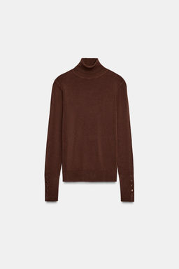 JERSEY B?SICO PUNTO LISO / Chocolate - Zara фото 5