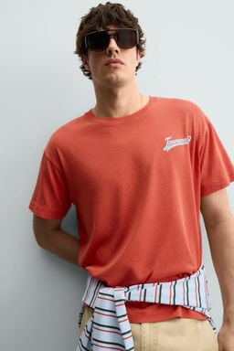 CAMISETA LAVADA IPANEMA / Naranja - Zara фото 6