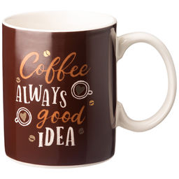 КРУЖКА КОФЕ КОРИЧНЕВАЯ 340 МЛ