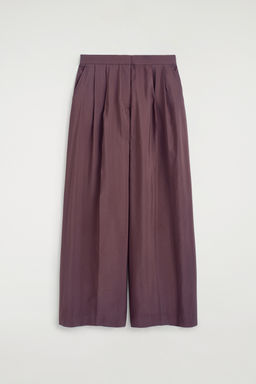 PANTAL?N WIDE LEG DE MODAL PINZAS