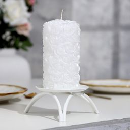 Свеча-цилиндр свадебная Розы, 6х11,5 см, домашний очаг