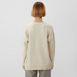 Джемпер женский MINAKU: Knitwear collection, бежевый, размер 46-48  фото 4