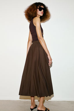 FALDA MIDI CAPA / Marr?n - Zara фото 5