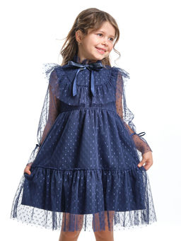 Платье для девочки нарядное детское праздничное	 UD 7360 синий - Mini maxi фото 9