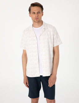 Bej Comfort Fit K_sa Kollu G_mlek