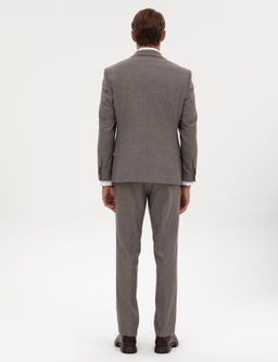 A__k Kahverengi Slim Fit Tak_m Elbise