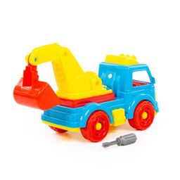 Конструктор-транспорт Автомобиль-экскаватор (в сеточке) - Полесье фото 3