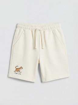 Beli Lastikli Bask?l? Erkek ?ocuk ?ort