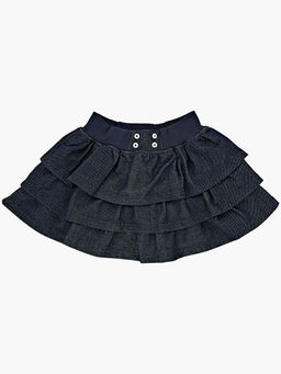 Юбка на резинке с воланами UD 1432 синий - Mini maxi фото 5