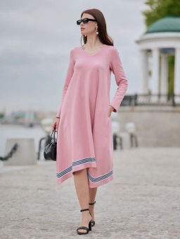 Платье с тесьмой по низу 92% хлопок, 8% эластан - Tantino фото 14