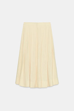 FALDA PLIEGUES ZW COLLECTION / Mantequilla - Zara фото 2