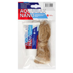 Герметик сантехнический (паста для льна) "Aquaflax Nano" 30г + лен сантех. 15г