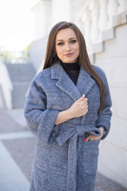 Пальто женское демисезонное 20905 (беж./клетка) - Kankan фото 49