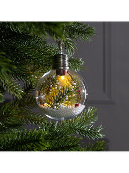 Ёлочный шар Ветка ели, 1 LED, от батареек, свечение тёплое белое - Luazon lighting фото 8