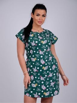 Туника "Душечка" зеленая, трикотаж