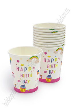 Стаканчики бумажные 250 мл (10 шт) SF-7834, №6