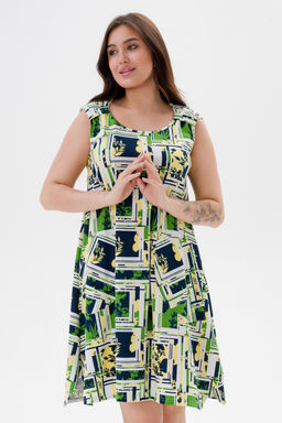 Платье женское из кулирки Кэтрин цитрусовый микс макси - Амадэль фото 13