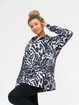 942 Туника-Рубашка "Лео/серый"