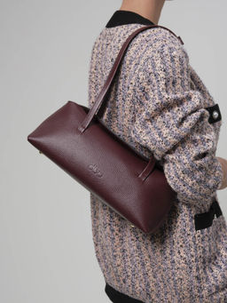 Кожаная сумка Raduy DBR 31127 зимняя вишня  фото 5