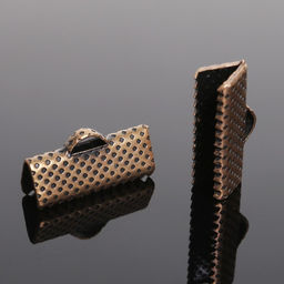 Зажим для ленты (набор 10шт) 16мм СМ-341, цвет чернёной меди - Queen fair фото 2