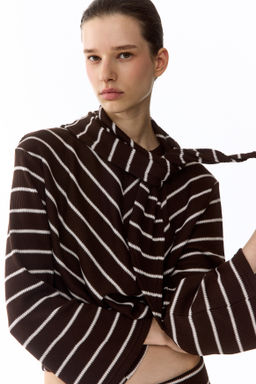 Top en punto acanalado con pa?uelo - H&m фото 4