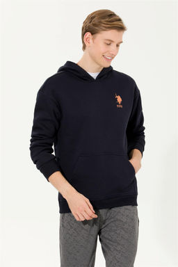 U. S. Polo Assn Мужская темно-синяя комфортная толстовка с капюшоном - U.s. polo assn фото 9