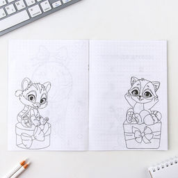 Цена за 10 шт. Блокнот раскраска А5, 8 страниц Зверята - Artfox фото 5