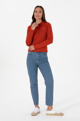 Kad_n Kiremit Basic Polo Yaka Sweatsh_rt Sepette S_rpriz _ndirim - U.s. polo assn фото 4