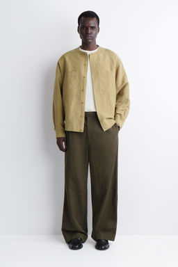 CAMISA OVERSIZE DE LINO CON CUELLO MAO - H&m фото 7