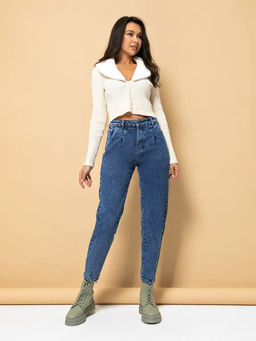 K10812 Джинсы MOM ТМ_СИНИЙ