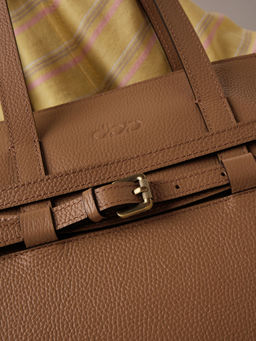 Кожаная сумка Rumi DBR 31152 коричневый капучино фото 13