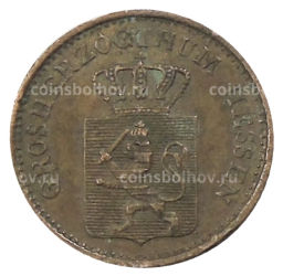 1 пфенниг 1862 года Германские государства  Гессен-Дармштадт