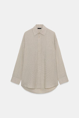 TEXTURED OVERSIZE SHIRT ZW COLLECTION - Zara фото 5