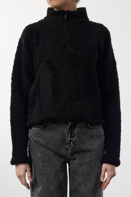 Mavi Yumusak Dokulu Iplik Fermuarl? Dik Yaka Triko Kazak TWOAW25KZ00068 - Trendyolmilla фото 9