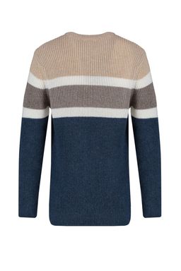 TRENDYOL MAN Gri Slim Fit Yunlu Bisiklet Yaka Panelli Renk Bloklu Triko Kazak TMNAW22KZ0343 - Trendyolmilla фото 15