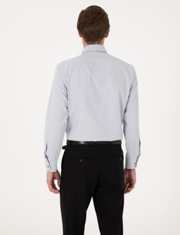 A__k Gri Regular Fit Uzun Kollu Basic G_mlek