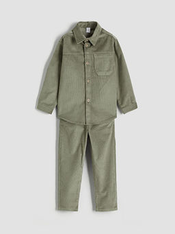 Kadife Erkek ?ocuk G?mlek ve Pantolon