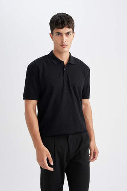 Новая футболка-поло стандартного кроя с короткими рукавами - Defacto фото 4