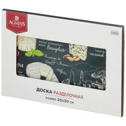 ДОСКА РАЗДЕЛОЧНАЯ СЫРНАЯ 20*30*0,4 СМ. (КОР=24ШТ.) - Agness фото 2