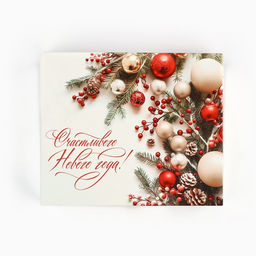 Цена за 5 шт. Упаковка для кондитерских изделий «Счастливого Нового года!», 20×17×6 см