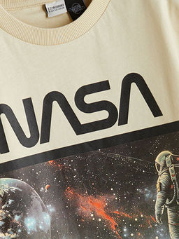 Bisiklet Yaka Nasa Bask?l? Erkek ?ocuk Ti??rt