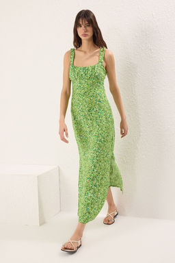 TRENDYOLMILLA K?rm?z? Cicekli Viskon Maxi Dokuma Elbise TWOSS24EL00613  фото 22