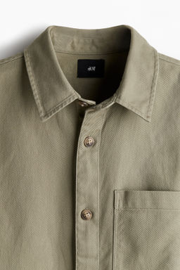 Sobrecamisa en sarga de algod?n Regular Fit - H&m фото 4
