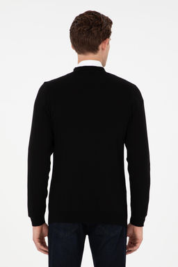 Мужской черный базовый трикотажный кардиган Неожиданная скидка в корзине - U.s. polo assn фото 5