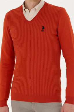 Мужской базовый свитер с плиткой - U.s. polo assn фото 6