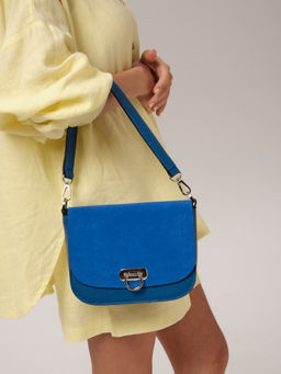 Сумка замшевая Azaro 30741 син.гуашь/сапфир