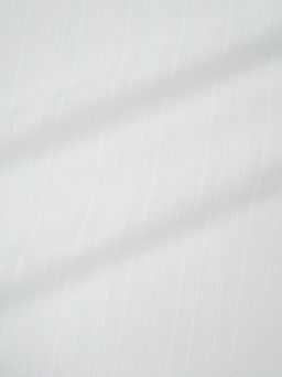 Фактурный хлопок Рельефные полоски цв.Белый (отбеленный), ш.1.45м, хлопок-100%, 115гр/м.кв - Купава фото 2